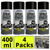 4X Car Pride Matt Black Car Spray 400ml Spray Paint